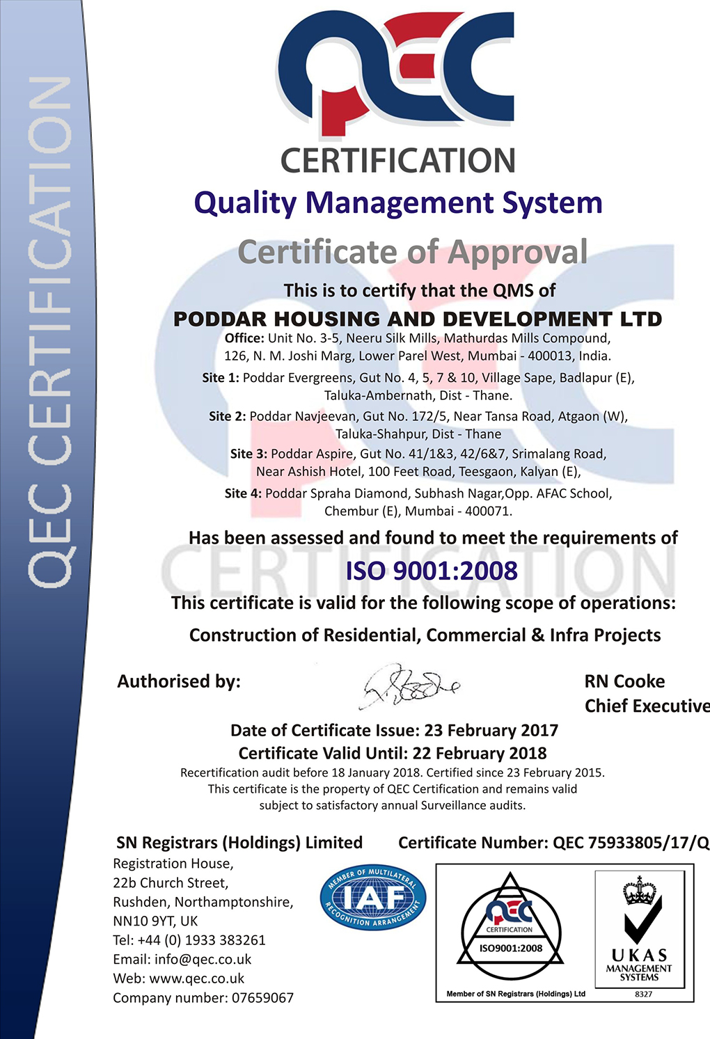 QEC Certifications